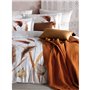Parure de lit - 1 housse de couette 220 x 240 cm + 2 taies d'oreiller 60 x 60 cm - Satiné 100% coton - Blanc