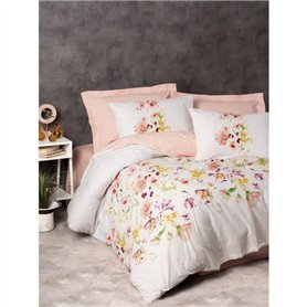 Parure de lit - 1 housse de couette 220 x 240 cm + 2 taies d'oreiller 60 x 60 cm - 100% coton ranforcé - Blanc