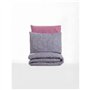 Parure de lit - 1 housse de couette 220 x 240 cm + 2 taies d'oreiller 60 x 60 cm - 100% coton ranforcé - Rose