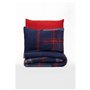 Parure de lit - 1 housse de couette 220 x 240 cm + 2 taies d'oreiller 60 x 60 cm - 100% coton ranforcé - Rouge