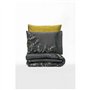 Parure de lit - 1 housse de couette 220 x 240 cm + 2 taies d'oreiller 60 x 60 cm - Satiné 100% coton - Anthracite