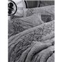 Parure de lit - 1 housse de couette 220 x 240 cm + 2 taies d'oreiller 60 x 60 cm - 100% coton ranforcé - Gris