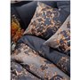 Parure de lit - 1 housse de couette 220 x 240 cm + 2 taies d'oreiller 60 x 60 cm - Satiné 100% coton - Bleu