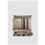 Parure de lit - 1 housse de couette 220 x 240 cm + 2 taies d'oreiller 60 x 60 cm - 100% coton ranforcé - Brun