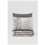Parure de lit - 1 housse de couette 220 x 240 cm + 2 taies d'oreiller 60 x 60 cm - 100% coton ranforcé - Brun