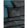 Parure de lit - 1 housse de couette 220 x 240 cm + 2 taies d'oreiller 60 x 60 cm - 100% coton ranforcé - Bleu