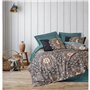 Parure de lit - 1 housse de couette 220 x 240 cm + 2 taies d'oreiller 60 x 60 cm - Satiné 100% coton - Essence