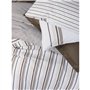 Parure de lit - 1 housse de couette 220 x 240 cm + 2 taies d'oreiller 60 x 60 cm - 100% coton ranforcé - Brun