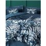 Parure de lit - 1 housse de couette 220 x 240 cm + 2 taies d'oreiller 60 x 60 cm - Satiné 100% coton - Vert