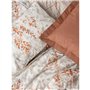 Parure de lit - 1 housse de couette 220 x 240 cm + 2 taies d'oreiller 60 x 60 cm - 100% coton ranforcé - Cannelle