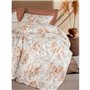 Parure de lit - 1 housse de couette 220 x 240 cm + 2 taies d'oreiller 60 x 60 cm - 100% coton ranforcé - Cannelle