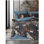 Parure de lit - 1 housse de couette 220 x 240 cm + 2 taies d'oreiller 60 x 60 cm - 100% coton ranforcé - Vert