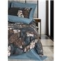 Parure de lit - 1 housse de couette 220 x 240 cm + 2 taies d'oreiller 60 x 60 cm - 100% coton ranforcé - Vert