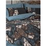 Parure de lit - 1 housse de couette 220 x 240 cm + 2 taies d'oreiller 60 x 60 cm - 100% coton ranforcé - Vert