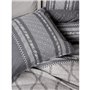 Parure de lit - 1 housse de couette 220 x 240 cm + 2 taies d'oreiller 60 x 60 cm - 100% coton ranforcé - Vison