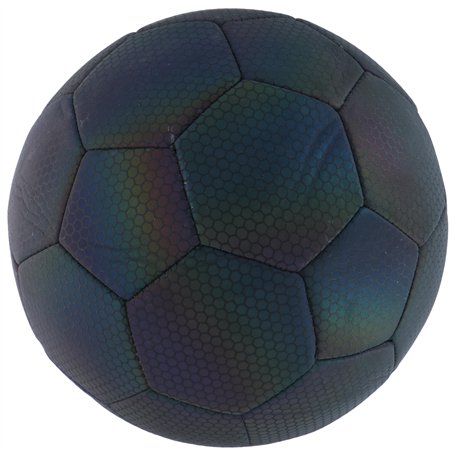 MaxiMondo Ballon de Foot Lumineux - Football Taille 5 - Ballon Enfant et Adulte Holographique/Réfléchissant - Ballon pour Utilis