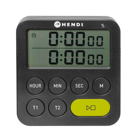 HENDI Minuteur de Cuisine numérique Double 100 Minutes