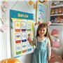 Lot de 8 Posters Découverte Enfant 42*28 cm-Affiches Éducatives Françaises sur Saisons, Semaine, Météo,Système Solaire, Mois de 