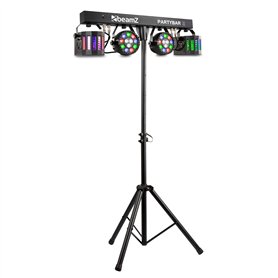 Beamz Partybar2 2x Projecteurs PAR + 2x Derby