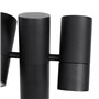 QAZQA duo - Lampe sur pied extérieur - 2 lumière - L 25 cm - Noir - Moderne - éclairage extérieur