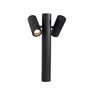 QAZQA duo - Lampe sur pied extérieur - 2 lumière - L 25 cm - Noir - Moderne - éclairage extérieur