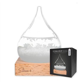 Mikamax – mm Storm Glass Small – Affichage météo – Station météo – Prévisions Waterdrop Glass – Décoration intérieure – Décorati