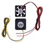 MMOBIEL 2 en 1 Ventilateur silencieux d'extrémité chaude extrudeuse et turbo de refroidissement CC 24 V 40 x 40 x 10 mm compatib