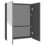 vidaXL Armadietto a Specchio per Bagno 60x15x75 cm MDF Antracite