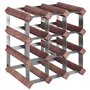 vidaXL Casier à Bouteilles pour 12 Bouteilles Porte-Bouteille Étagère à Vin Stockage Rangement Maison Intérieur Marron Bois Pin