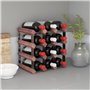 vidaXL Casier à Bouteilles pour 12 Bouteilles Porte-Bouteille Étagère à Vin Stockage Rangement Maison Intérieur Marron Bois Pin 