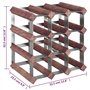 vidaXL Casier à Bouteilles pour 12 Bouteilles Porte-Bouteille Étagère à Vin Stockage Rangement Maison Intérieur Marron Bois Pin 