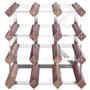 vidaXL Casier à Bouteilles pour 12 Bouteilles Porte-Bouteille Étagère à Vin Stockage Rangement Maison Intérieur Marron Bois Pin 