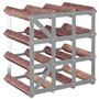 vidaXL Casier à Bouteilles pour 12 Bouteilles Porte-Bouteille Étagère à Vin Stockage Rangement Maison Intérieur Marron Bois Pin 