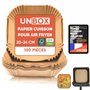 UNBOX Papier Cuisson Airfryer – 100 Pièces