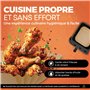 UNBOX Papier Cuisson Airfryer – 100 Pièces, 20-24 cm, Antiadhésif & Résistant à l’Huile – Pour Friteuse Sans Huile XXL Cosori 4,