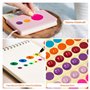 Elalove Gommettes Rondes Autocollantes 10mm - 20 Couleurs Vives 3300 Pièces + Étiquettes Rondes 25mm 6 Couleurs 3000 Pièces - Au