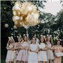 Elalove 70 Ballons Blancs et Dorés à Paillettes pour Mariage Anniversaire - Kit Décoration Fête avec 20 Ballons Or 12", 10 Ballo