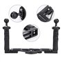 Stabilisateur de caméra sous-Marine, Plateau en Aluminium avec stabilisateur de poignées à Double poignée pour Accessoire de boî