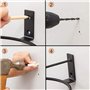 CURTEK Lot de 4 supports muraux pliables en métal pour pot de fleurs de 10,2 cm - Pour décoration intérieure et extérieure