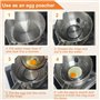 Lot de 4 grands anneaux à œufs antiadhésifs de 8,9 cm, moule rond pour muffins anglais, crêpes – Accessoires de barbecue portabl