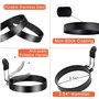 Lot de 4 grands anneaux à œufs antiadhésifs de 8,9 cm, moule rond pour muffins anglais, crêpes – Accessoires de barbecue portabl