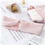 IYOU Soie Dormir Masques de sommeil en soie Set avec Bandeaux et cheveux Chouchous Champagne Cache-œil Mûre Soie Voyage Sieste B