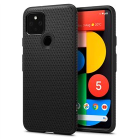 Spigen Liquid Air Coque Compatible avec Google Pixel 5 - Noir