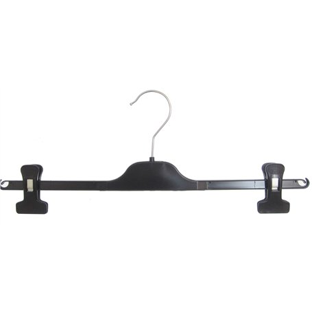 Lot de 20 cintres Hagspiel - En plastique - Avec pinces coulissantes - 40 cm