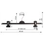 Lot de 20 cintres Hagspiel - En plastique - Avec pinces coulissantes - 40 cm