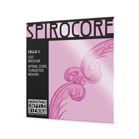 Cordes Thomastik Violoncelle Spirocore Noyau spirale Sol Tungstène filé. 4/4; Souple