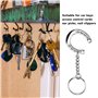 Pssopp Porte-clés en Fer à Cheval Porte-clés en Fer à Cheval Hautement Poli Cadeaux de Faveur Mors de Filet de Cheval en Argent 