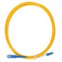 2pcs 3 mètres LC/UPC à SC/UPC Cordon de câble de raccordement à fibre optique jaune, pour système de communication par fibre opt