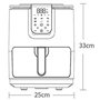 Friteuse à air pour usage domestique 1400W Puissance Friteuse à air numérique LED Écran tactile Minuterie Contrôle de la tempéra