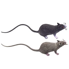 NethCasti Fake Souris 2pcs 8x2 Pouces Faux Rat de Souris réaliste effrayante avec Une Longue Queue en Plastique PVC à Longue Que